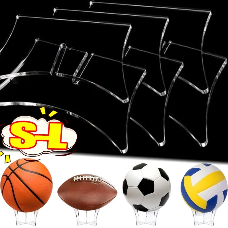 

Clear Acrylic Ball Display Stand Holder for Basketball Soccer Volleyball Rugby Baseball Support Base Rack for Collection Home