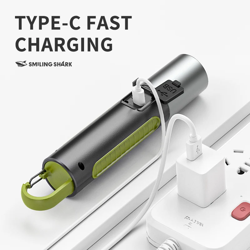 Smiling Shark SD-5257 LED Flashlight, Super Bright Handheld Flashlight, Long-lasting Flash Light Rechargeable for Outdoors