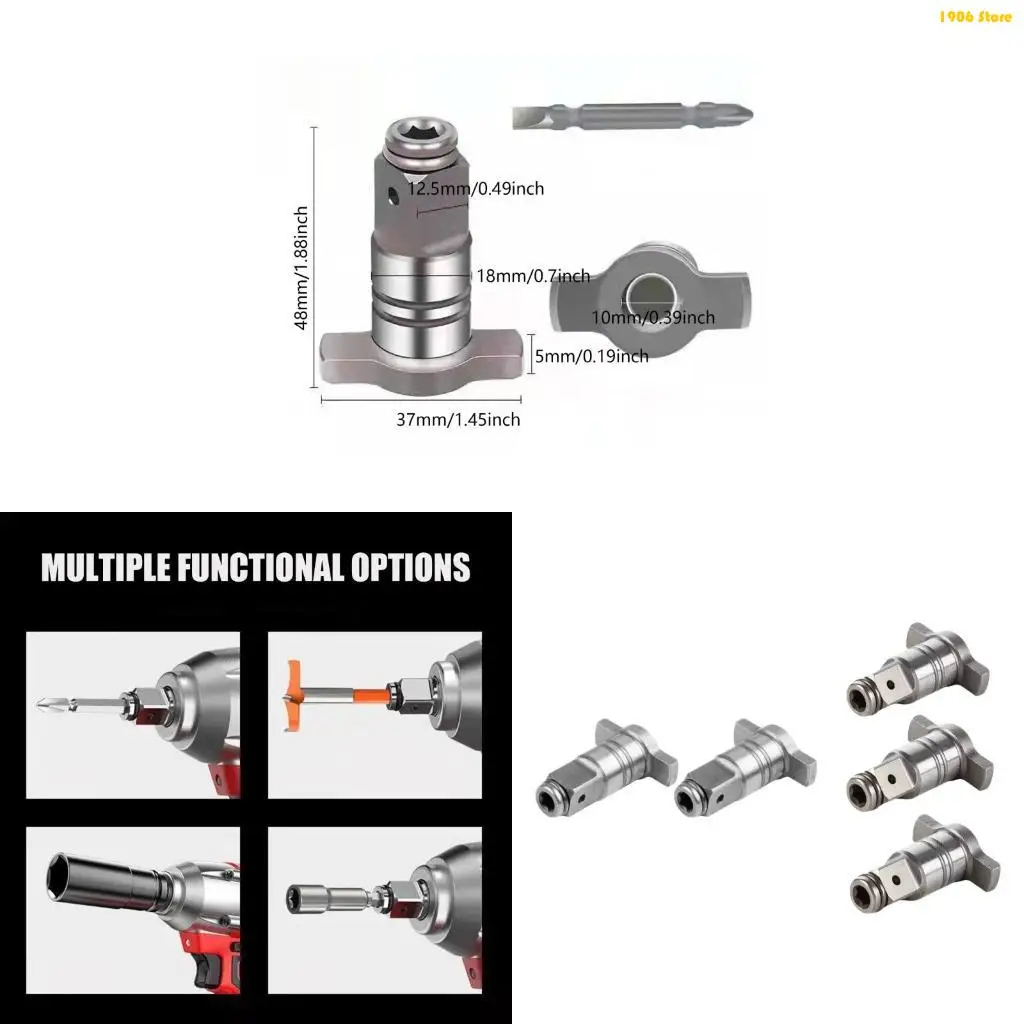 U1JB Brushless Cordless Impact Wrench Shaft Double Use Cordless Wrench Accessories