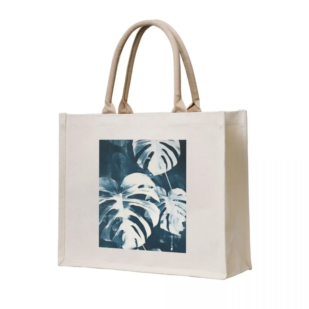 

Monstera leaves cyanotype Tote Bag Women bags women bag Fabric bag