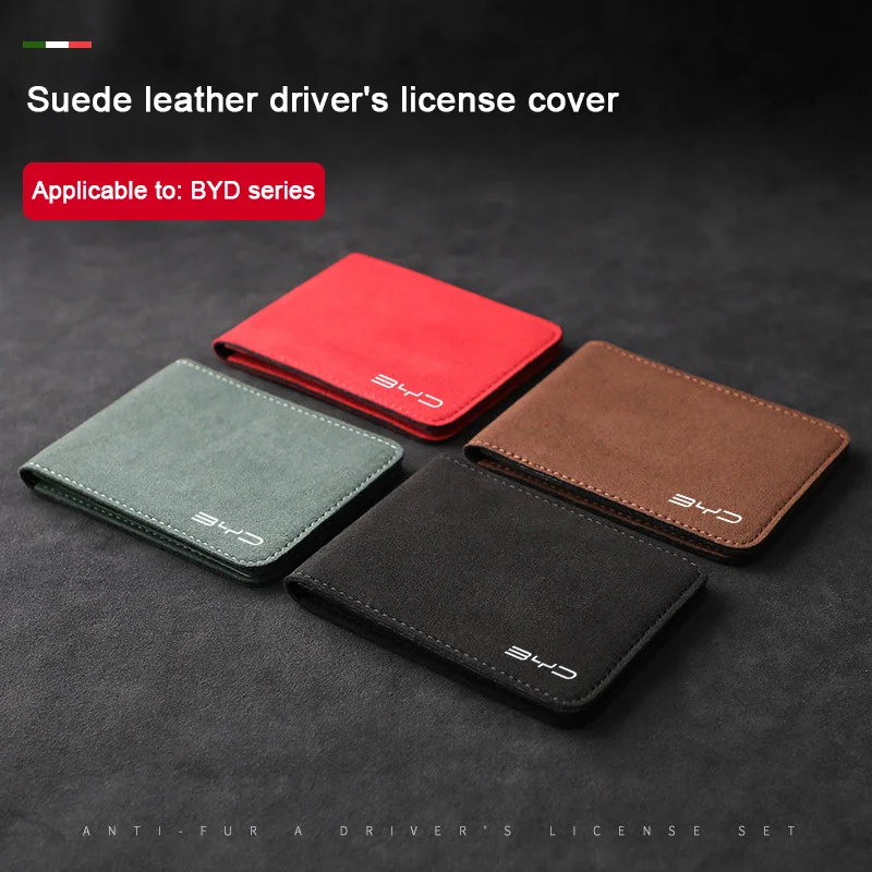 

Suede Car Driver's License Holder Card Bag For BYD Yuan PLUS Atto 3 4 Seal u Song PRO Dmi Han EV Seagull Dolphin mini Accessory