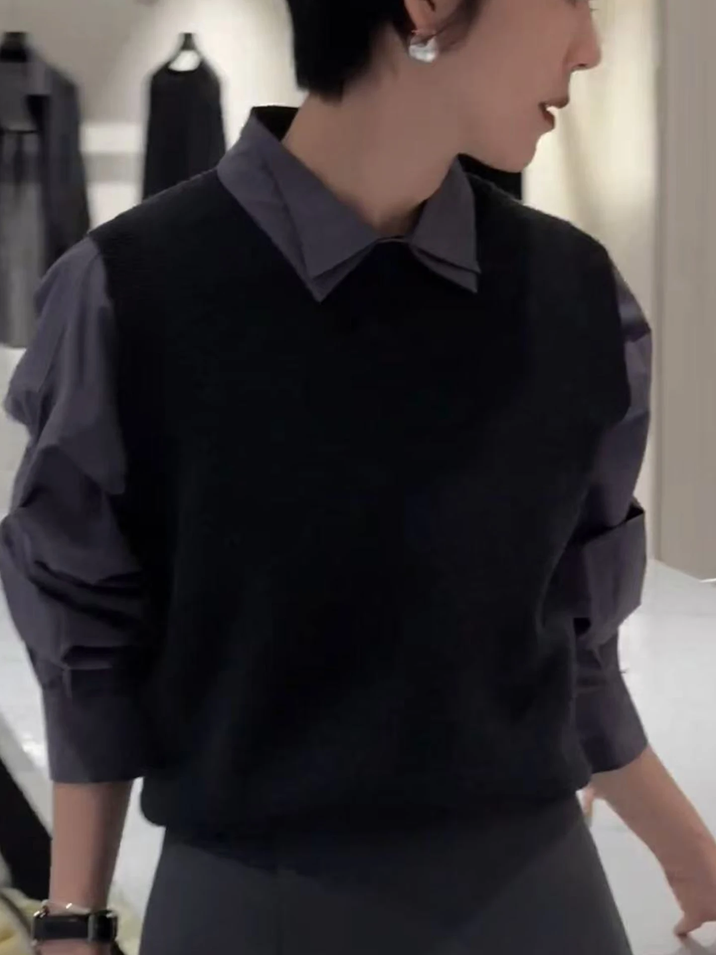 

Удобный круглый вязаный жилет Ne Svel, повседневный женский модный утягивающий цветной осенний трендовый топ