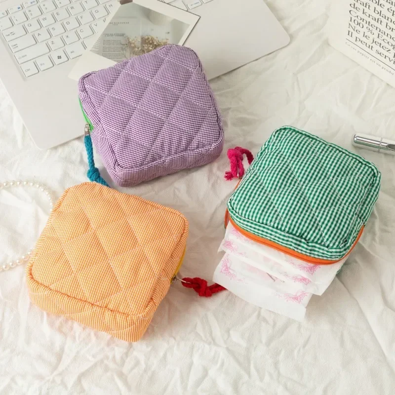 

Women Tampon Storage Bag Case Sanitary Pad Pouch Napkin Cosmetic Bags Organizer Ladies Makeup Bag Tampon Holder Organizer