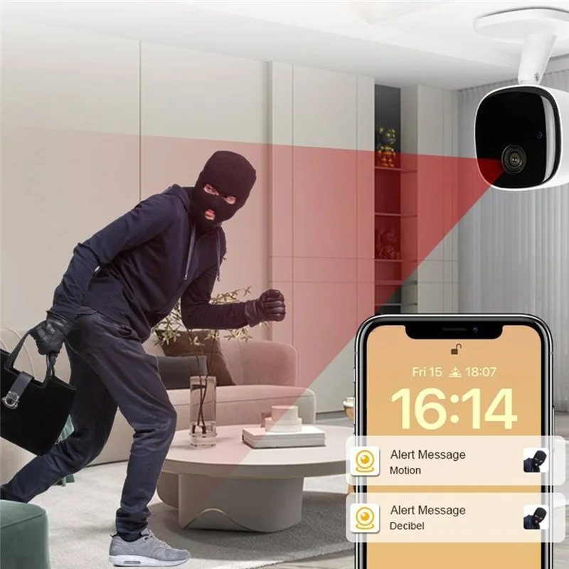 2025 جديد-المنزل الذكي 1080P HD واي فاي كاميرا مراقبة الطفل أمن صغير محمول الصوت الأشعة تحت الحمراء للرؤية الليلية كشف الحركة #5