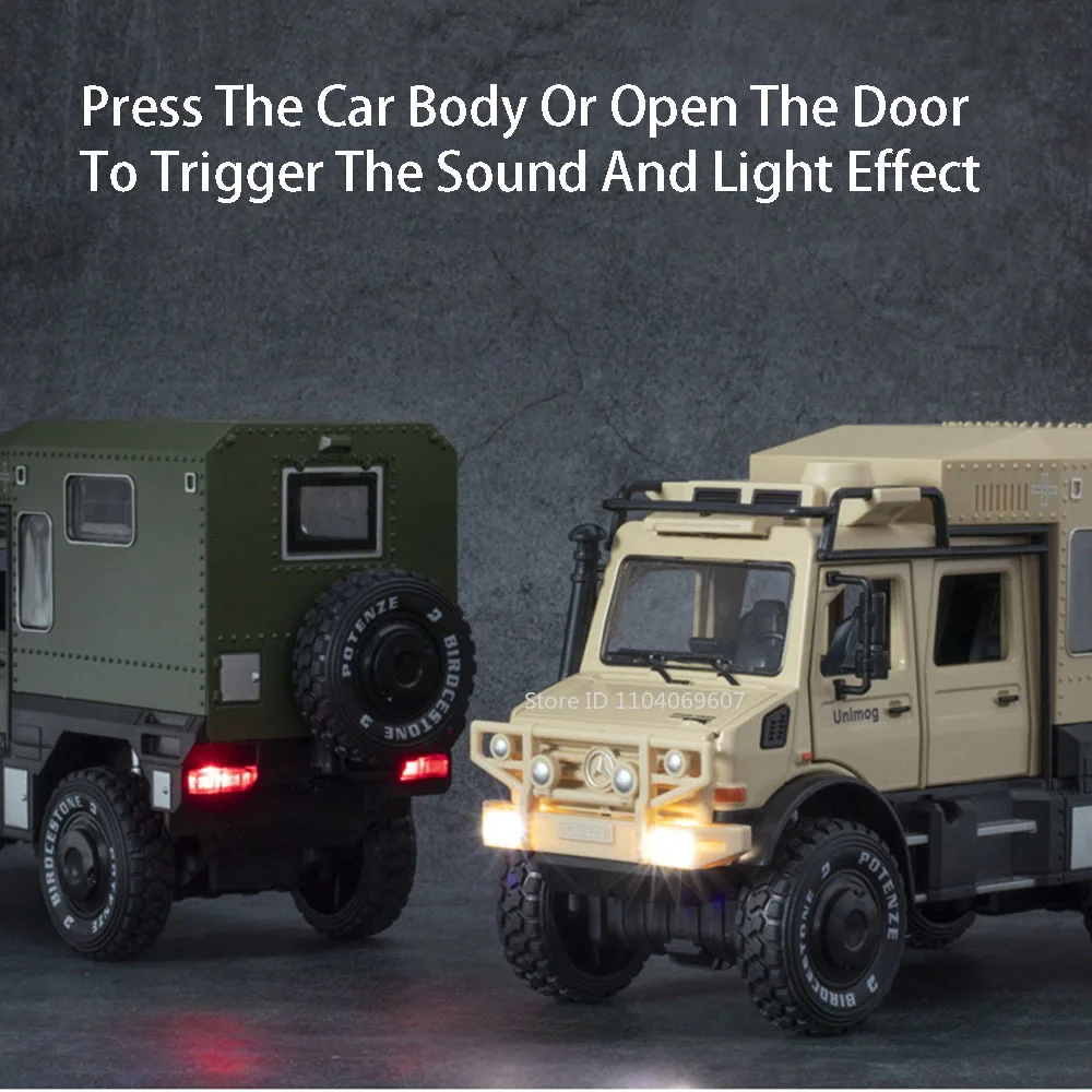 1:28 Camel Cup Land Rover Defender Modellauto Spielzeug Legierung Druckguss UNIMOG RV Geländewagen Sound Licht Türen geöffnet Kinder Geschenke – Detail 23