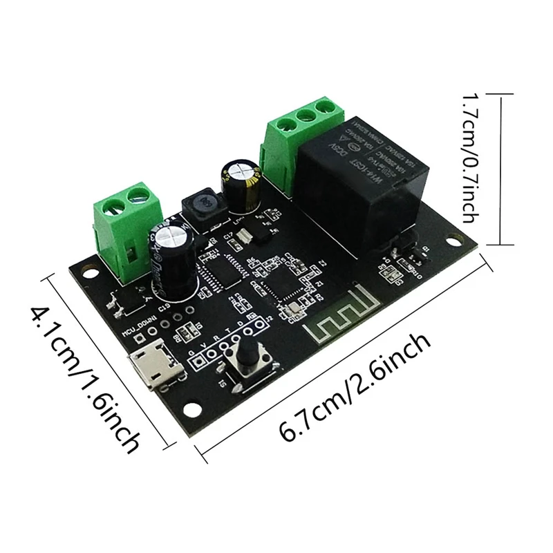 Módulo de relé de bloqueo automático para teléfono móvil, interruptor Wifi de una vía, aplicación de Control remoto por voz, Tuya