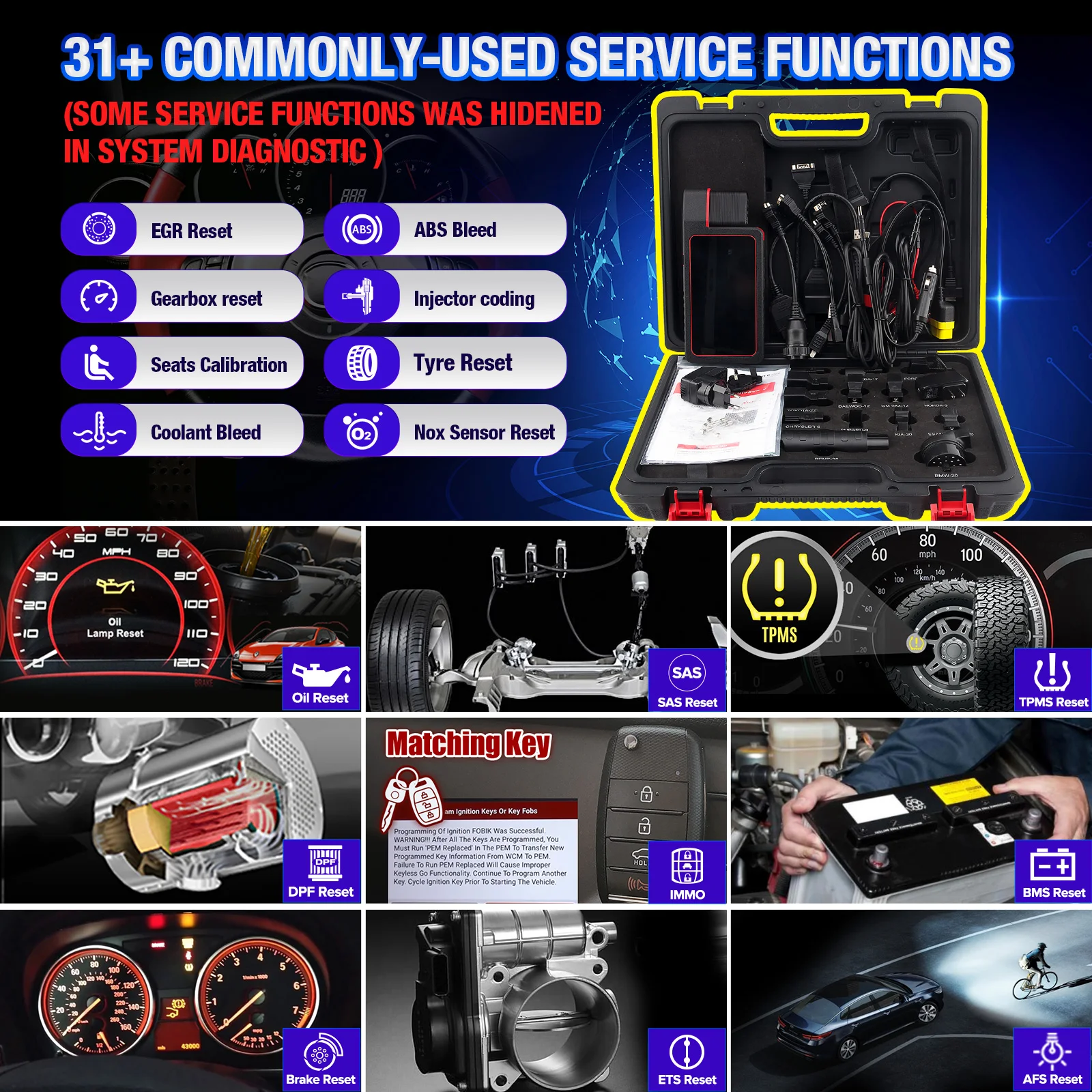 2025 LAUNCH X431 Diagun V Bi-Directional Scan Tool, Full Systems Diagnostic Scanner, ECU Coding, 35+ Services, FCA AutoAut