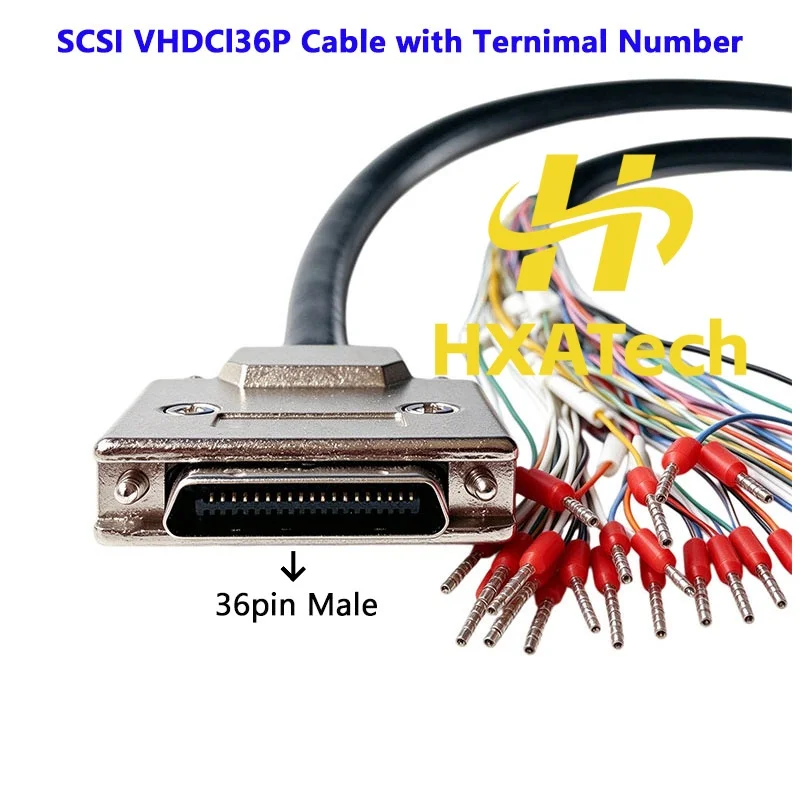 HXATech - SCSI Connector Cord with Terninal number VHDCI36pin For Servo Connector 36P Terminal Block Module