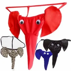 Sexy Men Underwear Elephant Bulge Pouch Mens Elastic T Back Lingerie Thong Erotic Underwear Gay Sexy Sissy Thong Panties