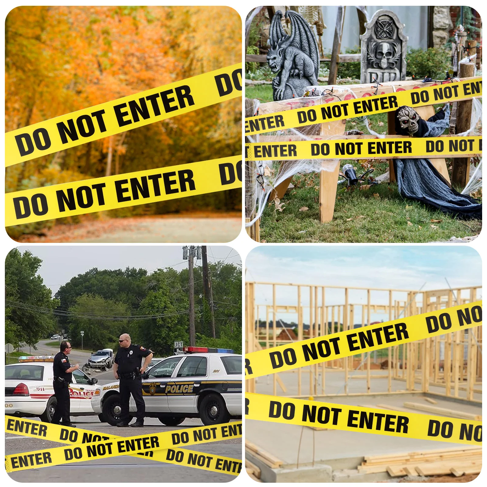 Hazard Tape PVC Waterproof Self Adhesive Sticker Wear-resistant Safety Warning Wall Caution