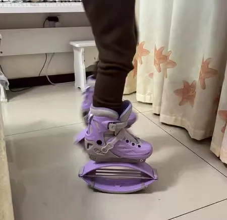 Children Kangaroo Bounce Shoes Roller Skating Shoes 2 In 1 Jump And Skate Include Safe Sets