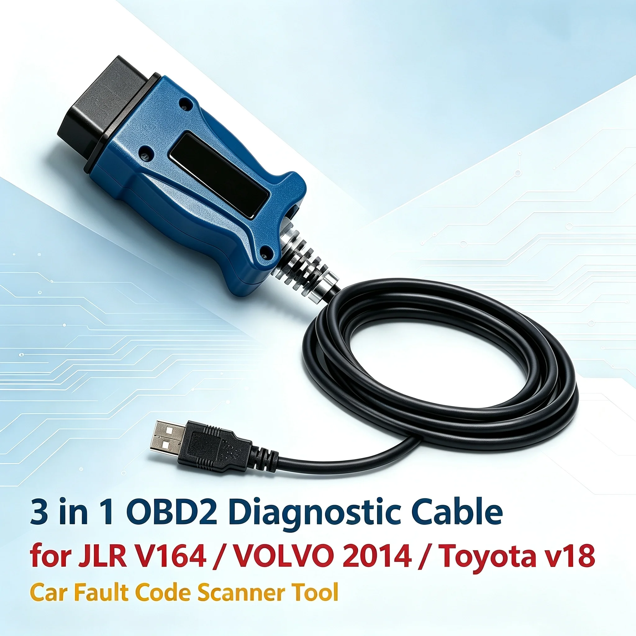 USB OBD2 Car Diagnostic Cable for Jaguar Land Rover, JLR Mongoose SDD V165 J2534 Passthru Auto Fault Code Scanner Tool