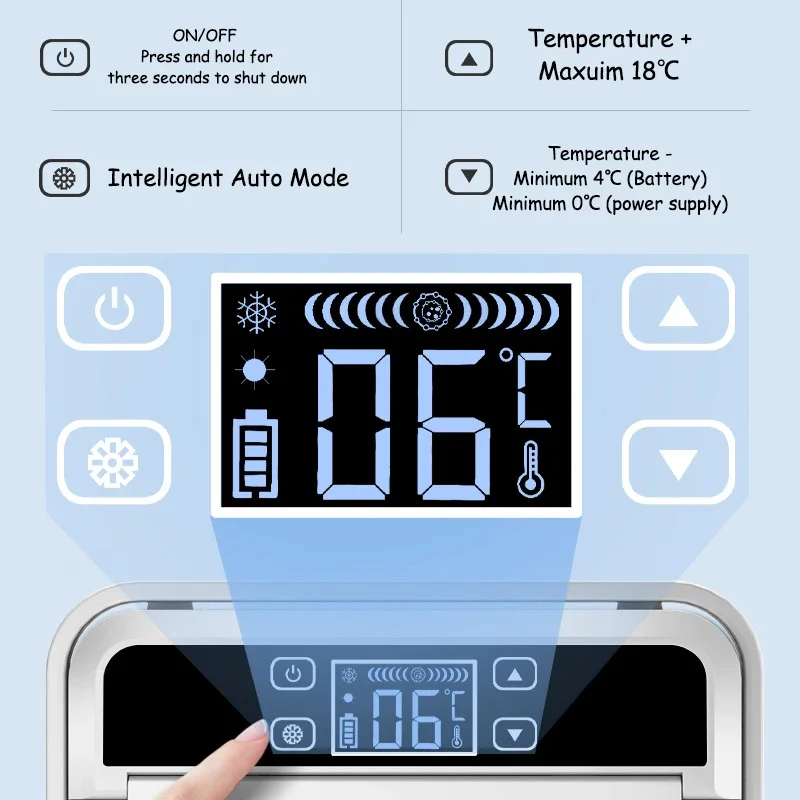 Portable Double-deck Insulin Refrigeration Box Car Mounted Household Travel Small Rechargeable Medicine Refrigeration Cold Tool