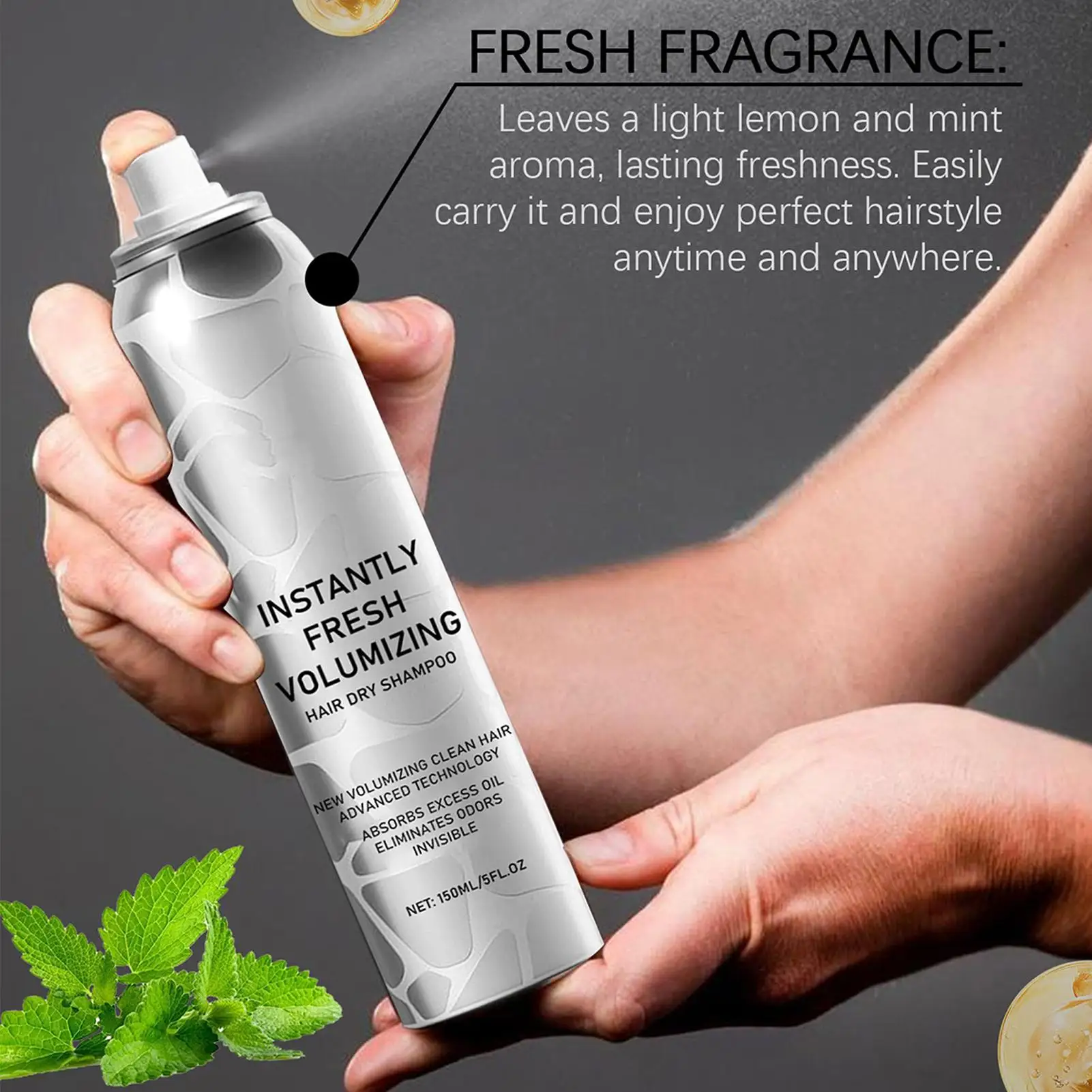 150 ml Trockenshampoo, voluminöses Reisegröße, Trockenshampoo, Haarpflege, Spülung für tägliche Nacht, Reisen, Zuhause, Fitnessstudio, Haartexturpflege