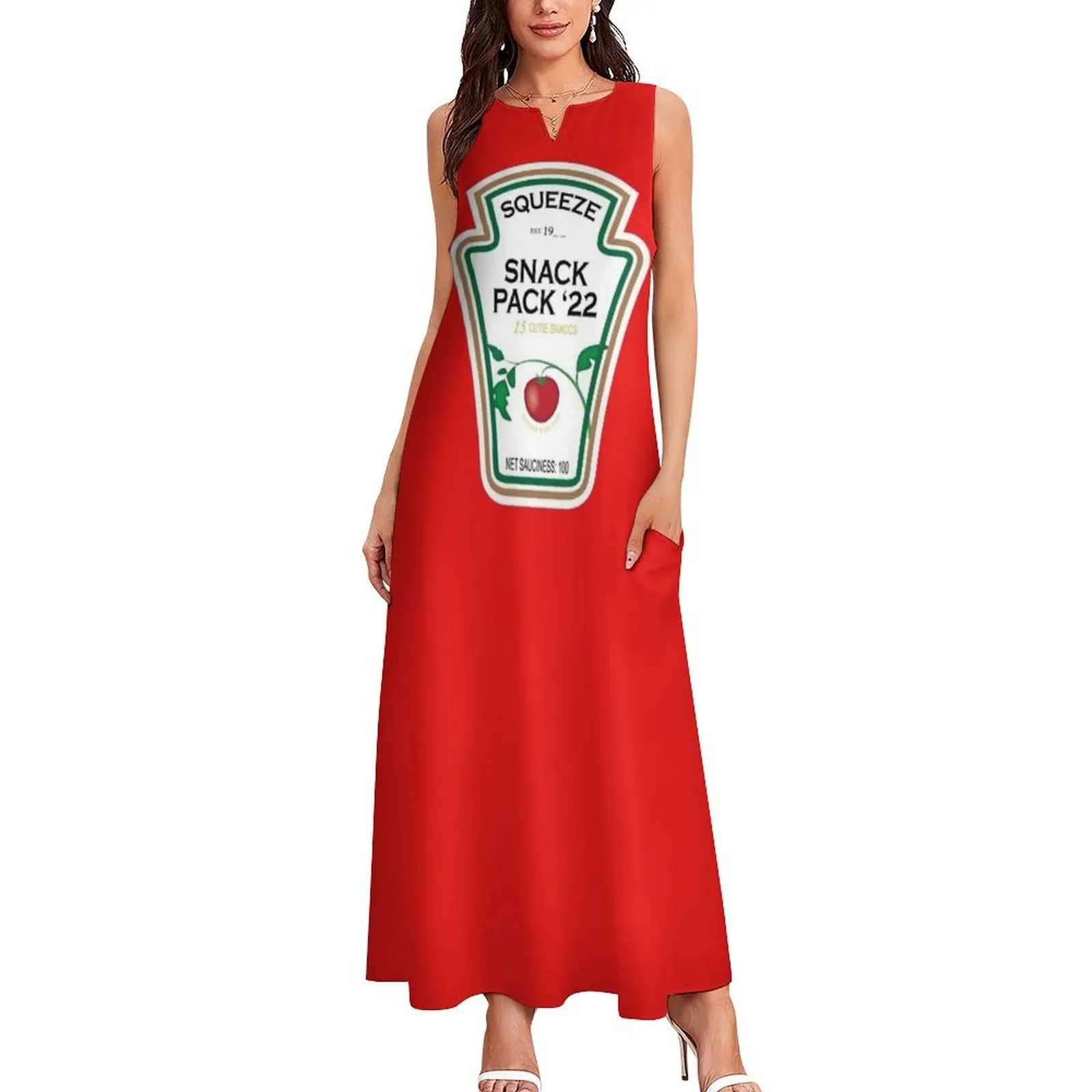 SNACK PACK '22 Ketchup - contact FancyHatPenguin on FB to get your own! Long Dress dress for woman dress summer