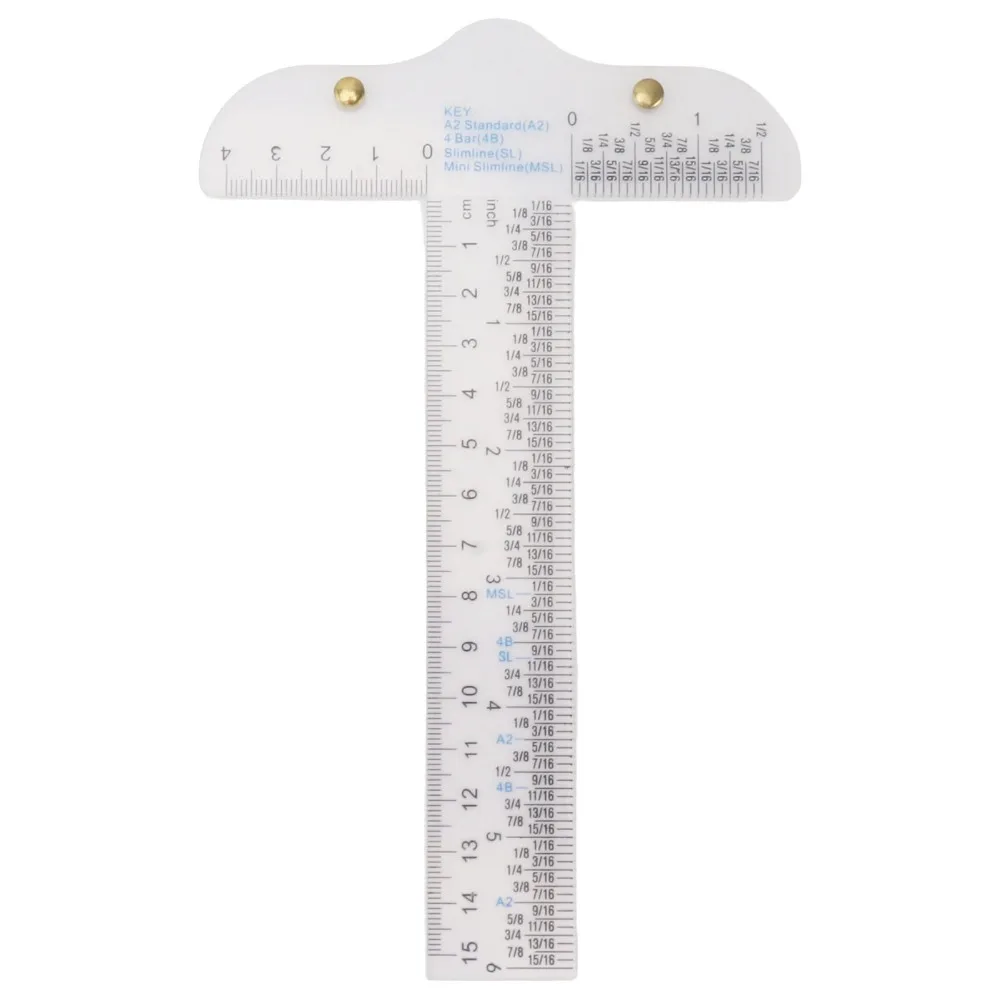 Transparent T-square Ruler Graduated T-shape Drafting Measuring Tool Straight-edge Plastic Stationery Ruler Classroom Use