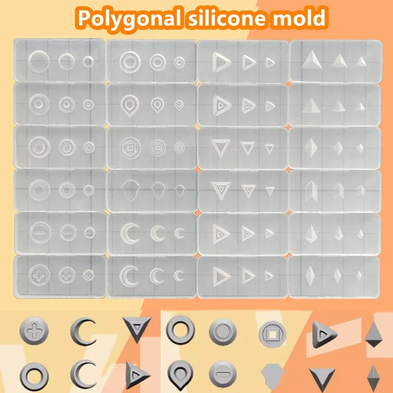 Irregular Polygon Mini Silicone Pottery Mold  DIY Ultra Light Clay Doll Modeling Details Decorative Handmade Polymer Clay Molds