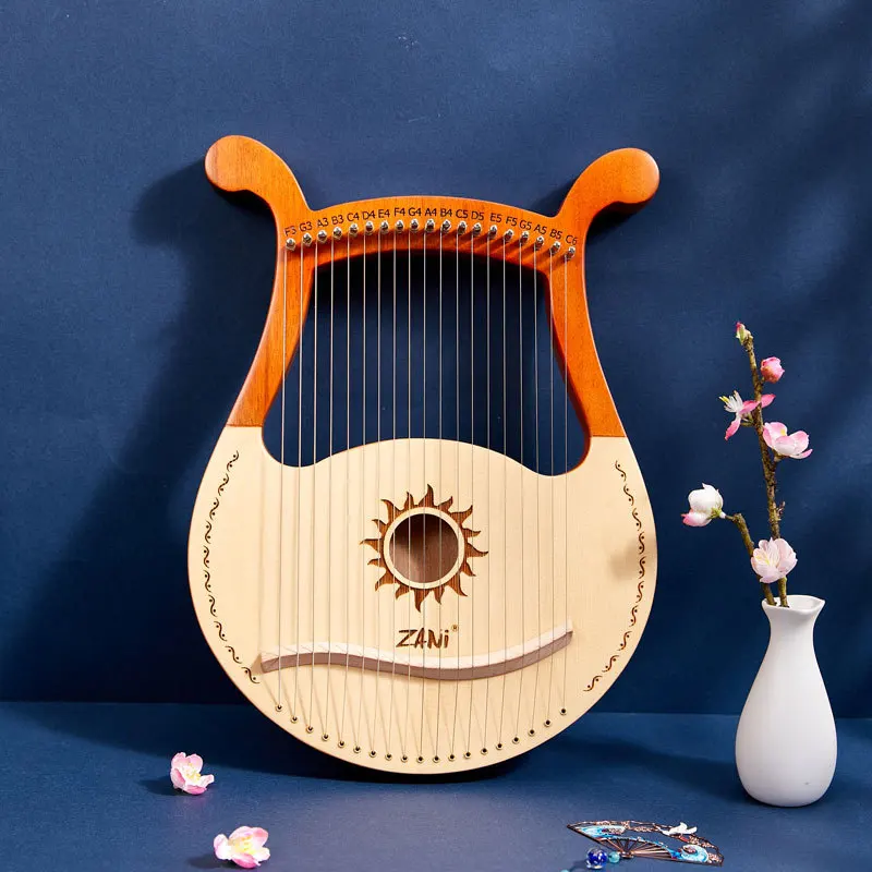 Lyre 19 Strings Lyre Harp Piano High-quality Lyre Harp 19 Strings Piano  Mahogany Musical Instrument Lyre Harp With Spare String