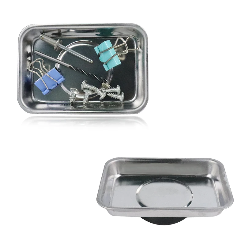 Square Magnetic Tray for Garage And Workshop Automotive Parts Bowl Screw Tray Suction Storage for Nuts Bolts And Screws image 2
