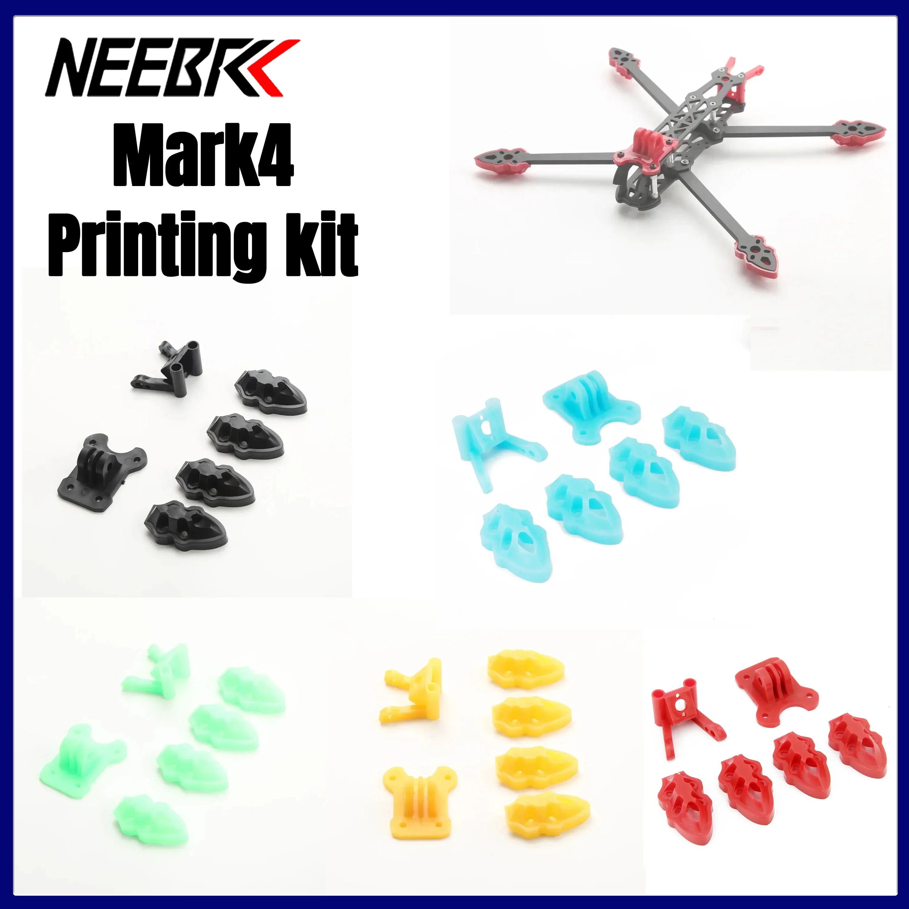 Neebrc Mark4 3D Printing Kit 7inch 295mm 315mm Accessories for RC FPV Airplane Racing Drone Camera/Antenna/Motor Mounting Base