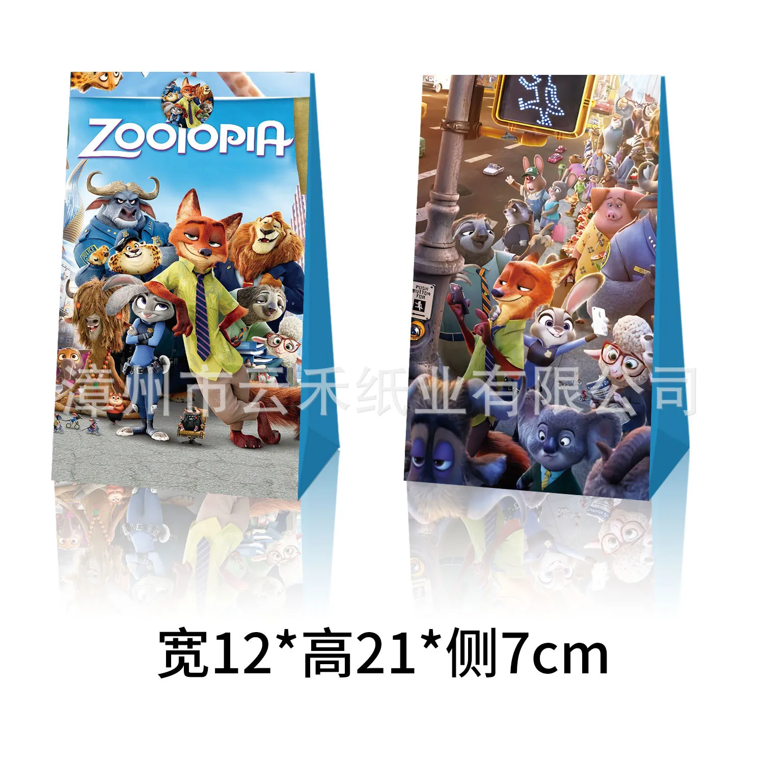 Zootopia 2 12/24 قطعة مجموعة جودي هوبس أرنب نيك وايلد الثعلب كاندي ورقة حقيبة شنطة هدايا شخصيات كرتونية هدية عيد ميلاد كيس التغليف