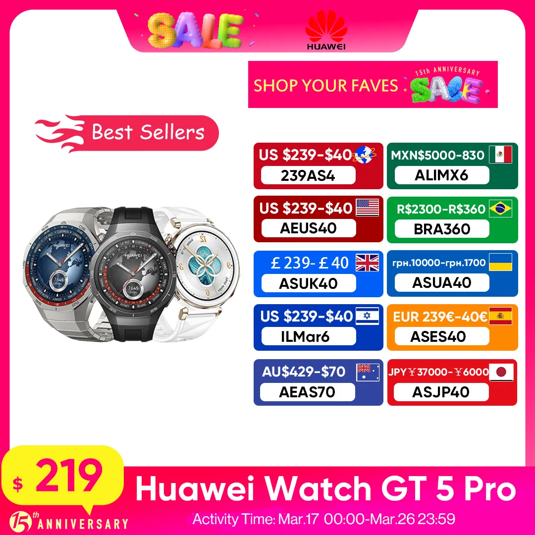 HUAWEI Watch GT 5 Pro 46mm Smartwatch Ceramic and Titanium Watch compatible with iOS and Android 14 days long battery life