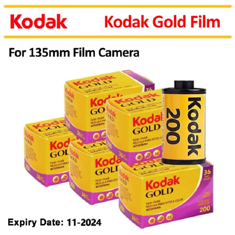 1-10 Roll KODAK GOLD 200 Color Negative Film 35mm Roll Film 36 Exposure per Roll Fit For Kodak H35 / M38 / Ultra F9 Camera