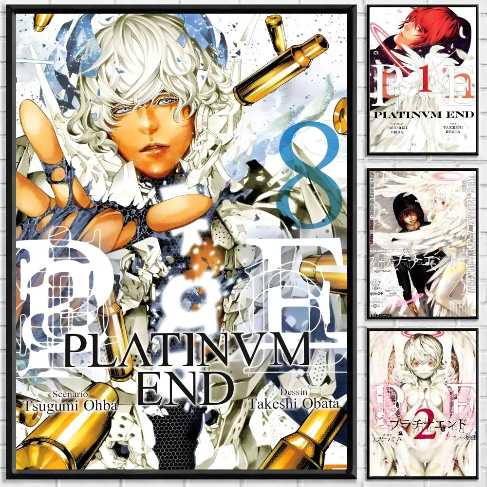 Anime Platinum End Poster Self-adhesive Art Waterproof Paper Sticker Coffee House Bar Room Wall Decor