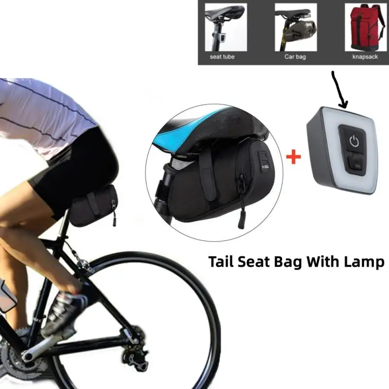 

Motorcycle Bicycle Bag With Helmet Taillamp Rear Seat Bag Waterproof Polyester Keeps Your Essentials Safe and Dry on Your Ride