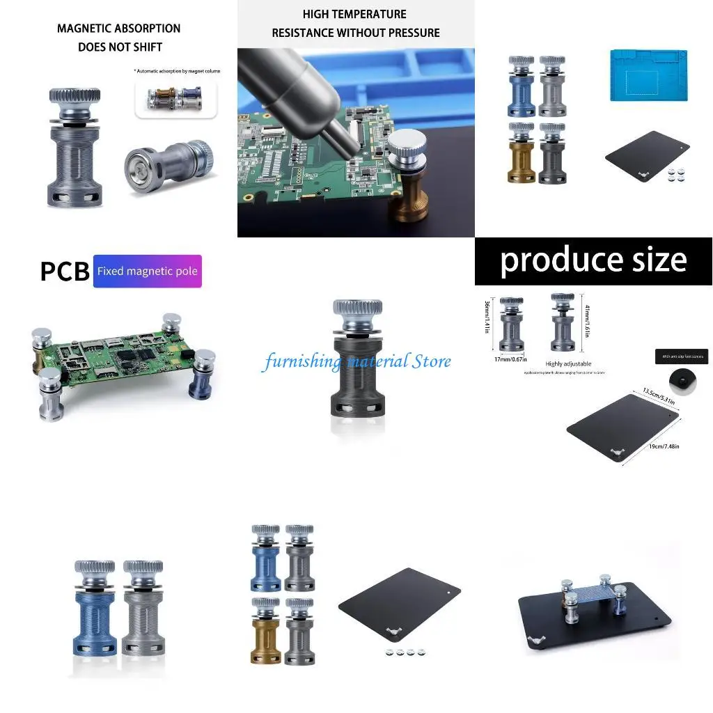 Dispositivo PCB magnético resistente calor Y5GD, base metálica posicionamiento estable para ordenador soldadura