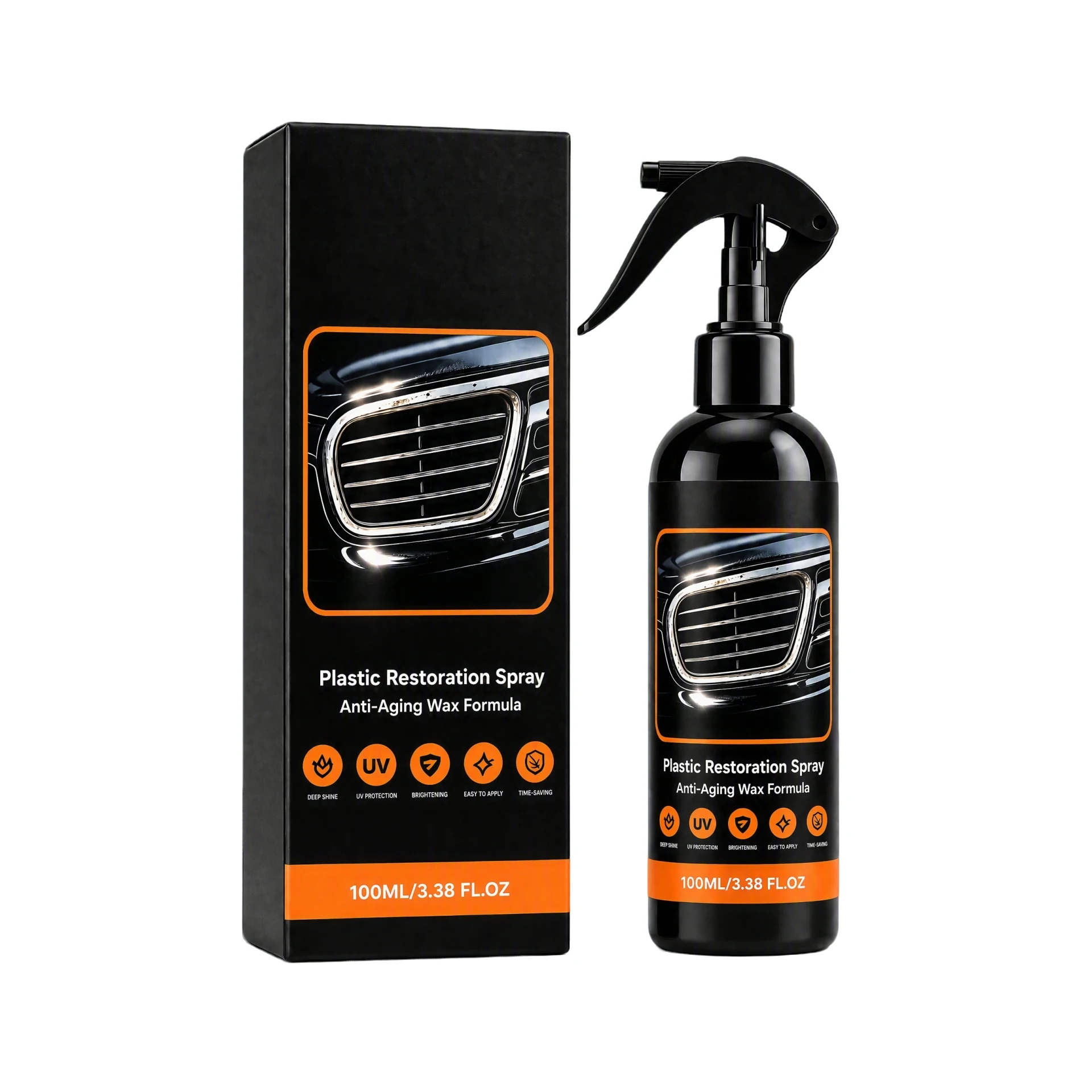 Automotive Plastic Repair Agent, Brightening and Caring, Suitable for Various Types of Self-cleaning and Self Wiping Repair Agents for Cleaning Dust and Dirt