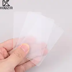 10 pces pvc em branco transparente cartão de visita plástico impermeável sem impressão para material de escritório escola escrita