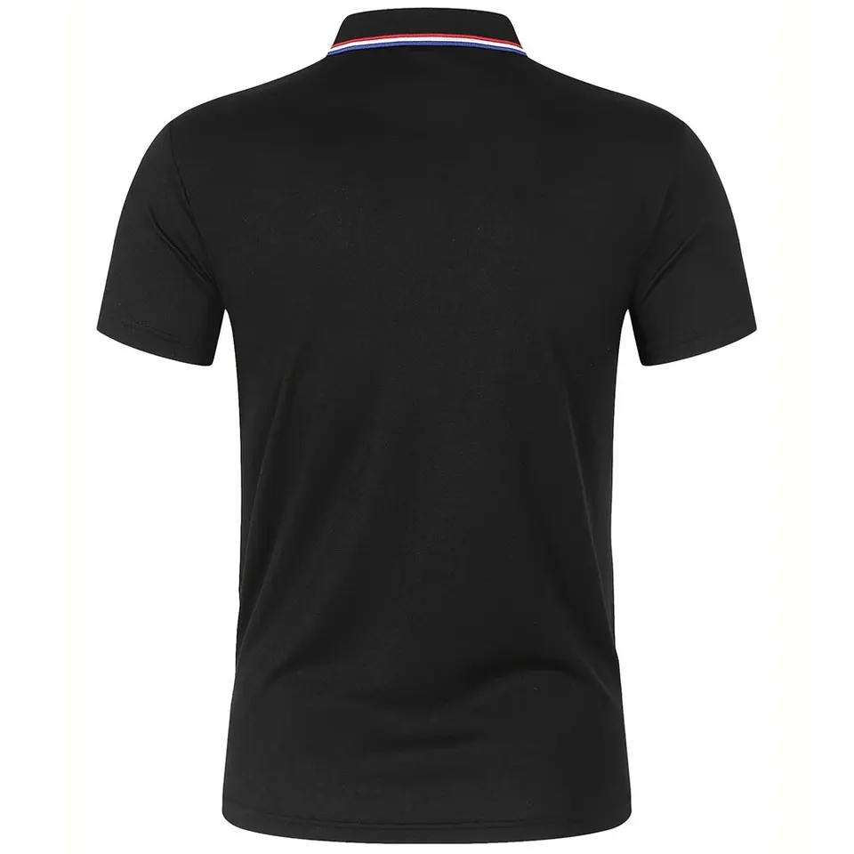 2025 Hot Sale Men's Summer Casual Breathable Comfortable Polo Shirt Men's Solid Color High Quality Short Sleeve T-Shirt, image 2