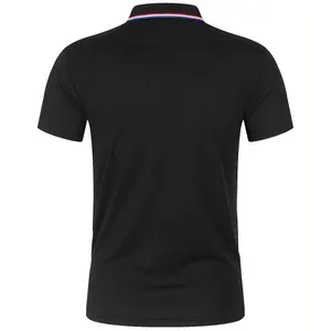 2023 Hot Sale Men's Summer Casual Breathable Comfortable Pole Shirt of Men High Quality Solid Short Sleeve T-Shirt 8 Main Sales Men's Black Shirt - №2