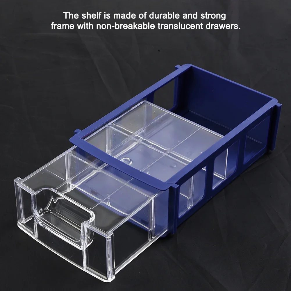 1PC Storage Box Stackable Plastic Hardware Parts Storage Boxes Component Screws Toolbox Drawer Style Component Box Tool Cabinet