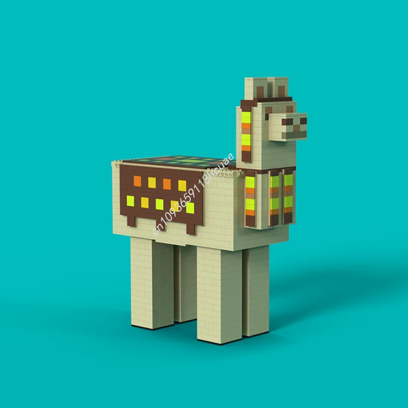 

1049pcs MOC Llama trader tan version my world Model Building blocks Modular craft toys idea Education Kids Christmas gifts
