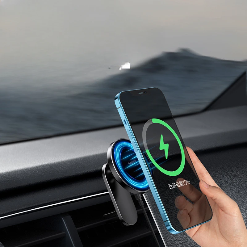 

Автомобильный держатель для телефона, Беспроводная зарядка, 15 Вт, быстрая зарядка, серия IPhone12, специальное сильное всасывание, вращение на 360 °