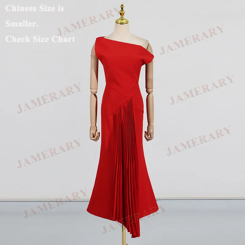 Eleganckie, wysokiej jakości letnie długie suknie wieczorowe damskie z krótkim rękawem, odkryte ramiona, plisowane sukienki na studniówkę/imprezę dla kobiet.