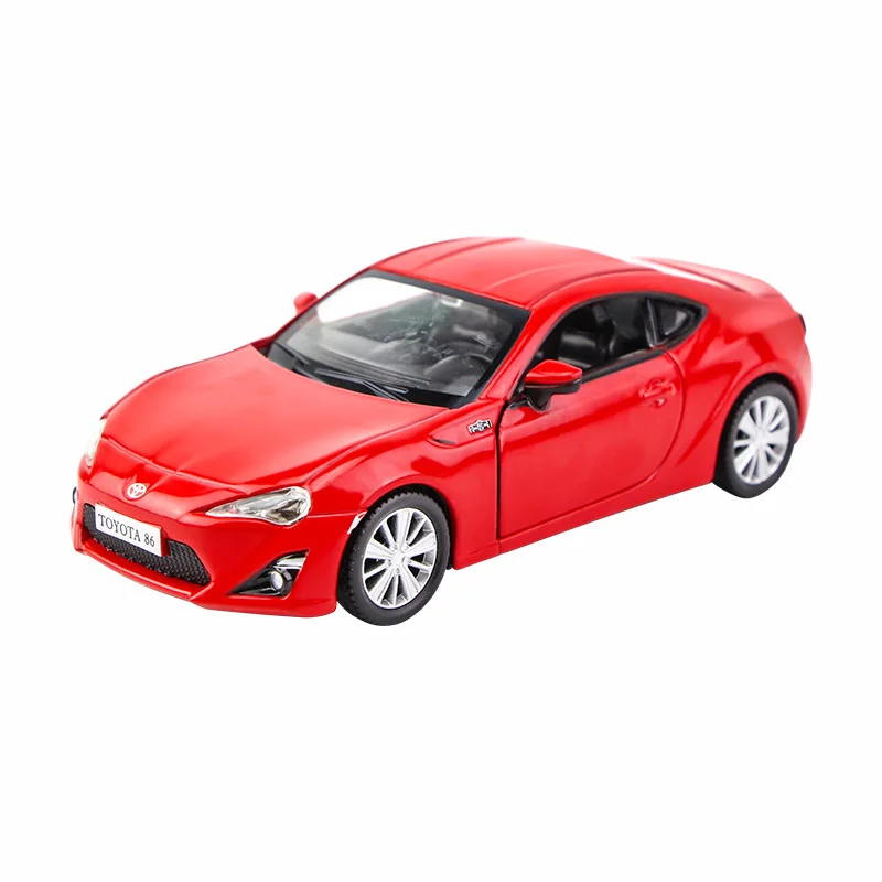 1/36 Toyota 86 pressofuso in lega modello di auto giocattolo 2 porte aperte tirare indietro auto regali di compleanno per bambini collezioni per adulti