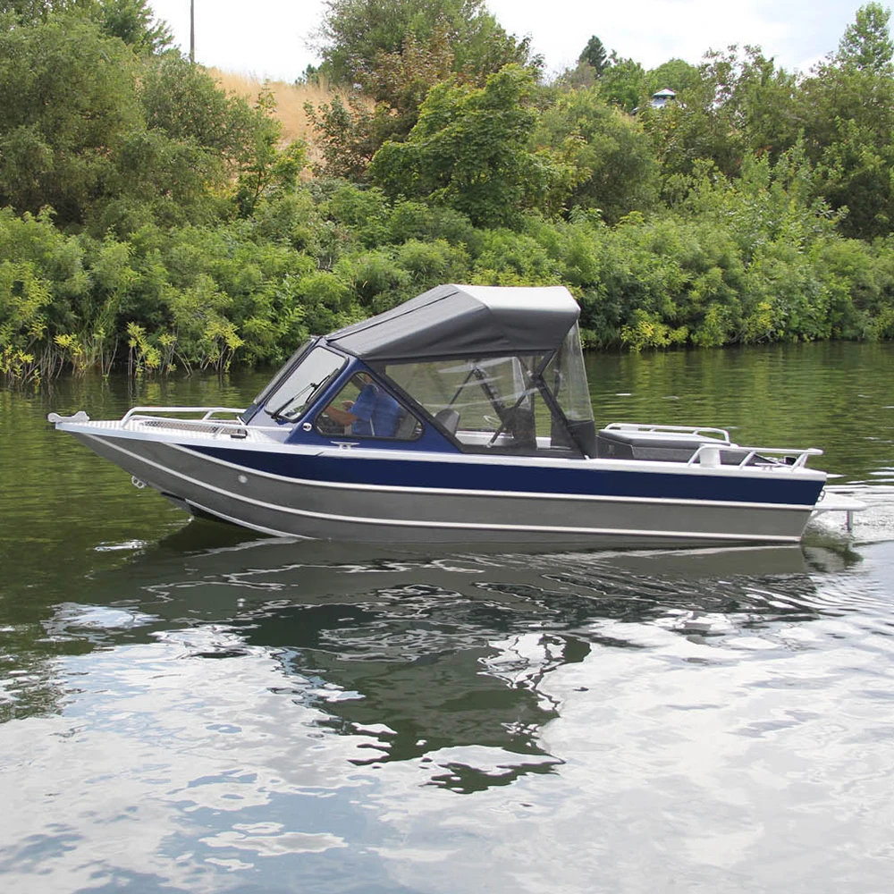 Kinocean 22ft Aluminum Half Cabin Boat With Full Welded For Fishing Working