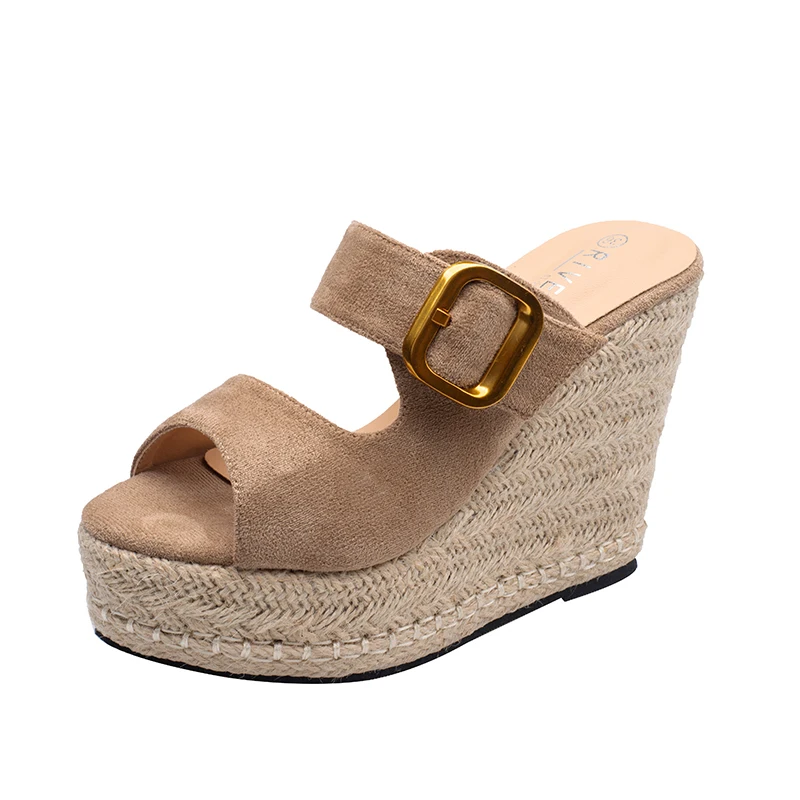 

Размер 32-39, летние крутые тапочки с открытым носком, женские босоножки на танкетке на высоком каблуке, праздничная модная обувь на платформе