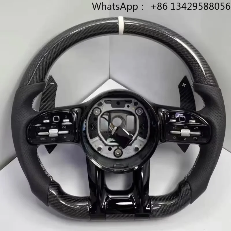 For Mercedes Benz W176 W204 W212 W207 W208 W463 CLS63 E63 AMG Custom Forge Carbon Fibre Steering Wheel Car Accessories
