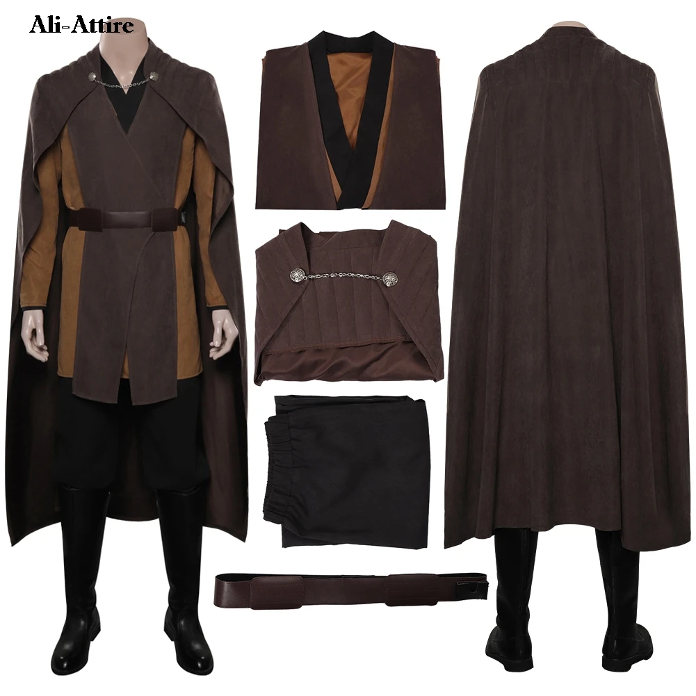 

Movie Space Battle Cosplay Dooku Top Pants Clothes For Men Party Disguise Roleplay Halloween Costume Carnival Outfits Suit