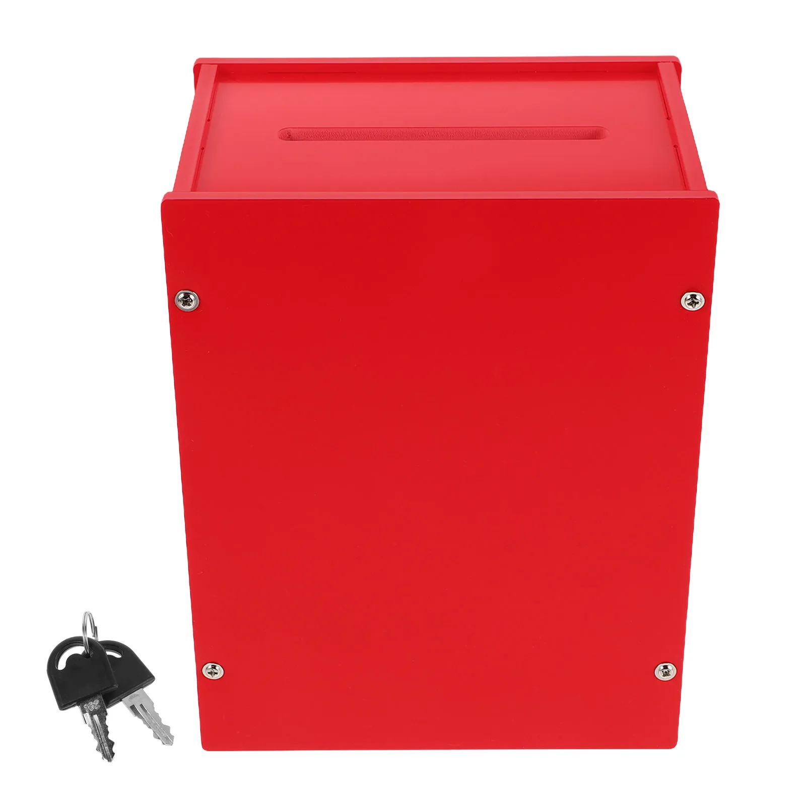 กล่องรับข้อเสนอแนะพร้อมกุญแจ กล่องพีวีซีสำหรับการให้ความคิดเห็น การลงคะแนน การบริจาค ใช้ในสำนักงาน โรงเรียน โบสถ์ ติดผนัง หรือวางตั้งพื้น