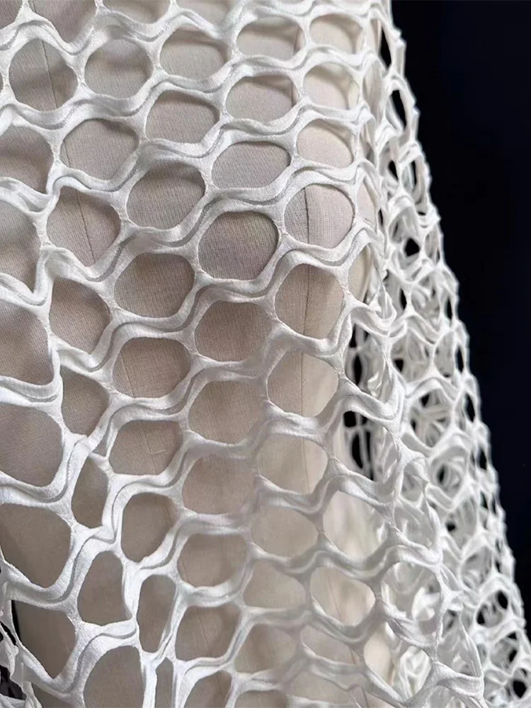 The Latest Super Large Hole Net Fbric Designer Sexy Mesh Cloth for Fashion Clothing Home Decor Curtains Sewing  Materials