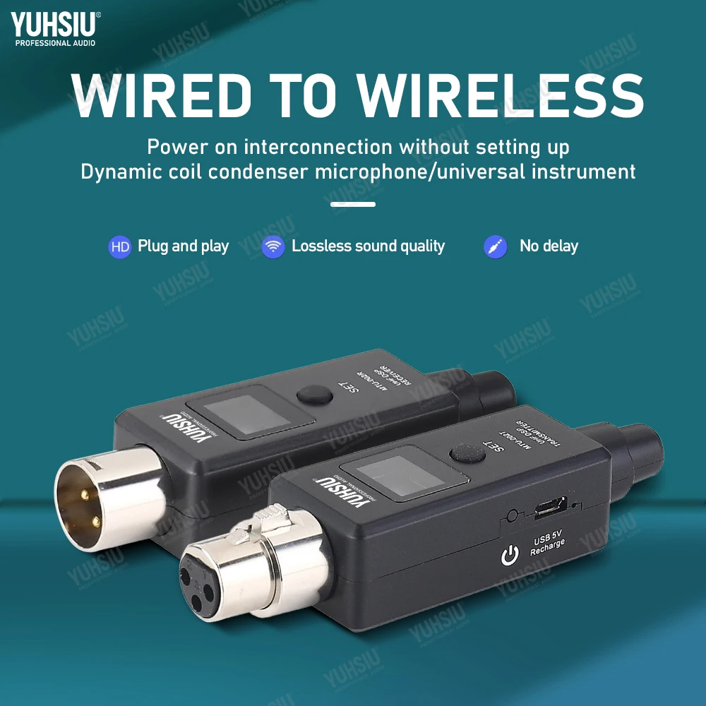 Wireless System Transmitter Receiver Condenser Microphone Fm Wired To Wireless …
