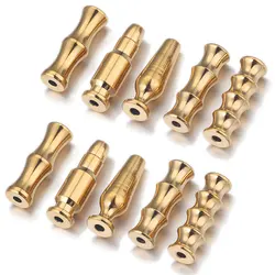 5Pcs/lot Stainless Steel Gold Plated Large Long Tube Cup Charms Spacer Beads for Needlework Jewelry Making Supplies Bracelet