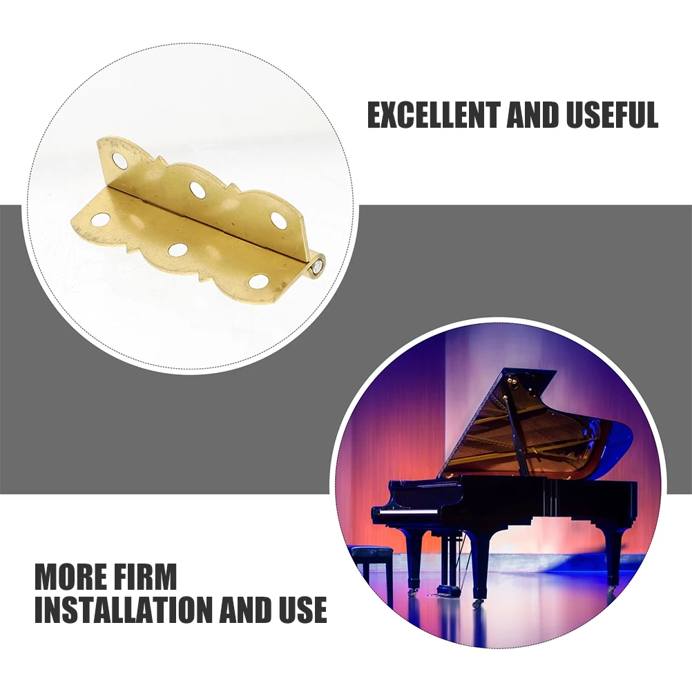 

4pcs Copper Piano 2 Inch Strong Load Bearing Smooth Opening Small Cabinet Door Hinges for Music Stand Tool Box Wooden Container