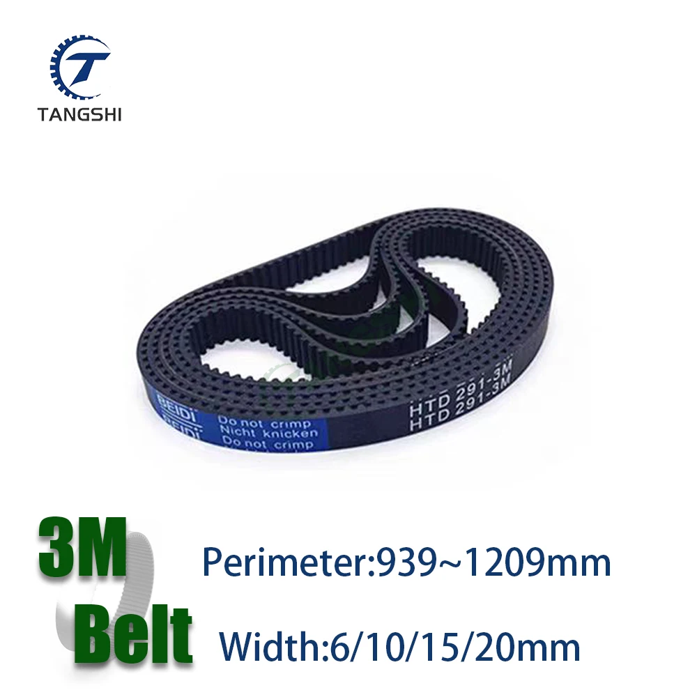 HTD3M Timing Belt Width 6~20mm Length 939/945/954/957/960/966/1002/1014/1026/1029/1068/1071/1098/1104/1119/1125/1140/1170~1209mm