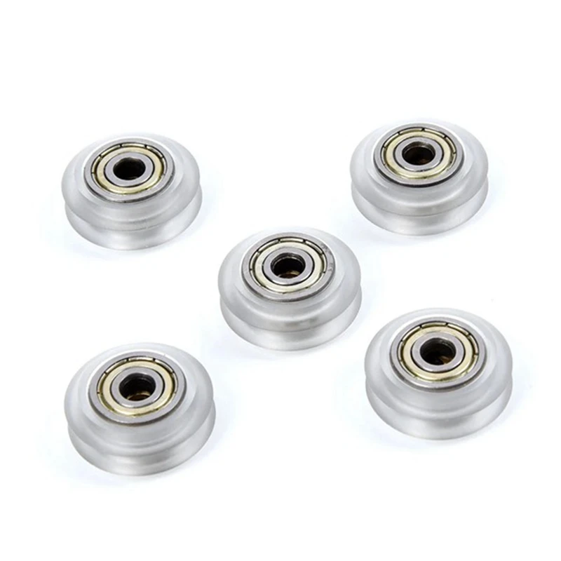 12Pcs CNC Clear Polycarbonate Wheel Pulley 625ZZ Bearing Plastic Wheel V-Slot For CR-10, CR-10S, S4, S5 Ender 3 Pro